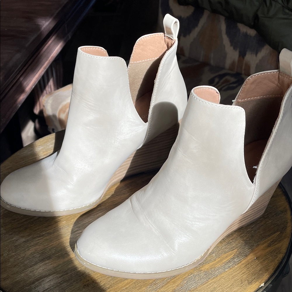Report wedge booties Stitchfix